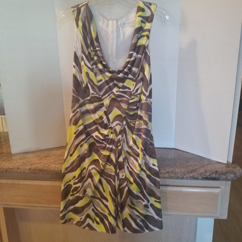 Trina Turk Los Angeles Zebra Camouflage Dress